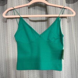 Free People Forest Green Cami Top